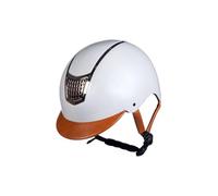 HKM Unisex Edinburgh Casco da equitazione Marrone Chiaro/Marrone Scuro L = 59-61 cm