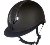 HKM Unisex Illusion Casco da equitazione Nero/Argento Lucido M = 55-57 cm