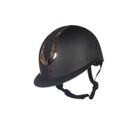 HKM Unisex Illusion Casco da equitazione Nero/Oro Rosa M = 55-57 cm