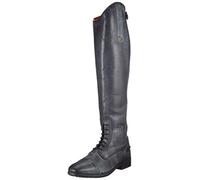 HKM Valencia-Stivali da Equitazione in Pelle, Unisex, Lunghezza Standard, cavallerizzi Adulto, Nero Grigio, 42 EU