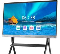 HKMLC Essential Vision - Lavagna bianca interattiva da 55 pollici, fotocamera integrata da 4800 MP, lavagna digitale all-in-one con touchscreen 4K UHD per aule, casa, ufficio (supporto da parete