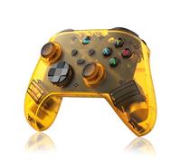 HKOORLAMULS Controller di gioco wireless G6 dal design ergonomico, BT 5.3, sensazione corporea a sei assi, joystick Hall, 400 mAh, texture antiscivolo, 20 ore di gioco (yellow)