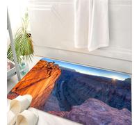 HKPOEQ Tappeto Bagno 50 x 80 cm,Tappetino in Microfibra, Tappeti Assorbente Antiscivolo,Alba nel Grand Canyon, la luce del sole mattutino illumina le maestose scogliere, sot,Soffice Tappetini Doccia