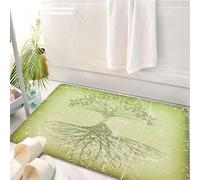 HKPOEQ Tappeto Bagno 50 x 80 cm,Tappetino in Microfibra, Tappeti Assorbente Antiscivolo,Albero della vita, le radici nel terreno riflettono la misteriosa saggezza della vita,Soffice Tappetini Doccia