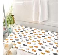 HKPOEQ Tappeto Bagno 50 x 80 cm,Tappetino in Microfibra, Tappeti Assorbente Antiscivolo,Asilo nido, gattini allegri e divertenti in vari colori Animali sorridenti Carini o l,Soffice Tappetini Doccia