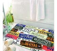 HKPOEQ Tappeto Bagno 50 x 80 cm,Tappetino in Microfibra, Tappeti Assorbente Antiscivolo, Bancarella vintage, targhe originali in stile retrò personalizzate e creative,Soffice Tappetini Doccia