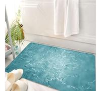 HKPOEQ Tappeto Bagno 50 x 80 cm,Tappetino in Microfibra, Tappeti Assorbente Antiscivolo,Bluegrass tranquillo e silenzioso, cinque volte erba e tranquille foglie blu, bluegra,Soffice Tappetini Doccia