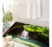HKPOEQ Tappeto Bagno 50 x 80 cm,Tappetino in Microfibra, Tappeti Assorbente Antiscivolo,Cascata, cascata che scorre verso il lago nel profondo della foresta, foto di un cald,Soffice Tappetini Doccia