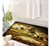 HKPOEQ Tappeto Bagno 50 x 80 cm,Tappetino in Microfibra, Tappeti Assorbente Antiscivolo,Castello medievale scozzese antico in una città patrimonio della cultura medievale eu,Soffice Tappetini Doccia