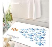 HKPOEQ Tappeto Bagno 50 x 80 cm,Tappetino in Microfibra, Tappeti Assorbente Antiscivolo,Citazione, citazione con un pesce estraneo contro tutti gli altri,Soffice Tappetini Doccia