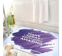 HKPOEQ Tappeto Bagno 50 x 80 cm,Tappetino in Microfibra, Tappeti Assorbente Antiscivolo,Citazione: crea oggi un messaggio incredibilmente sorprendente sulle pennellate,Soffice Tappetini Doccia