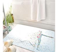HKPOEQ Tappeto Bagno 50 x 80 cm,Tappetino in Microfibra, Tappeti Assorbente Antiscivolo,Concetto di corpo molecolare del DNA umano Eps10,Soffice Tappetini Doccia
