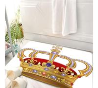 HKPOEQ Tappeto Bagno 50 x 80 cm,Tappetino in Microfibra, Tappeti Assorbente Antiscivolo,Corona reale con immagine simile a una gemma, simbolo della maestosità imperiale, sta,Soffice Tappetini Doccia