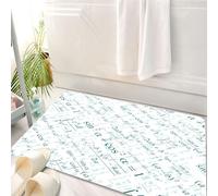 HKPOEQ Tappeto Bagno 50 x 80 cm,Tappetino in Microfibra, Tappeti Assorbente Antiscivolo,Decorazione per aula di matematica, vari argomenti di matematica complessa,Soffice Tappetini Doccia