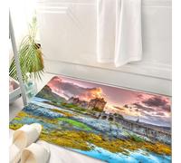 HKPOEQ Tappeto Bagno 50 x 80 cm,Tappetino in Microfibra, Tappeti Assorbente Antiscivolo,Decorazione scenografica, castello della principessa ispirato al Medioevo antico e so,Soffice Tappetini Doccia