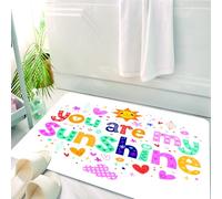 HKPOEQ Tappeto Bagno 50 x 80 cm,Tappetino in Microfibra, Tappeti Assorbente Antiscivolo,Decorazioni con citazioni, testo d'amore carino realizzato da divertenti animali feli,Soffice Tappetini Doccia