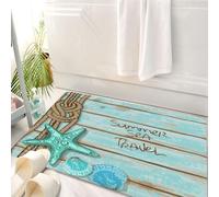 HKPOEQ Tappeto Bagno 50 x 80 cm,Tappetino in Microfibra, Tappeti Assorbente Antiscivolo,Gita estiva in mare, affascinante opera d'arte per gite estive lungo la costa, tema d,Soffice Tappetini Doccia