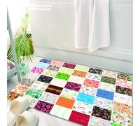 HKPOEQ Tappeto Bagno 50 x 80 cm,Tappetino in Microfibra, Tappeti Assorbente Antiscivolo,Grande patchwork di motivi diversi Classico tradizionale,Soffice Tappetini Doccia