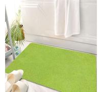 HKPOEQ Tappeto Bagno 50 x 80 cm,Tappetino in Microfibra, Tappeti Assorbente Antiscivolo,Il paesaggio del prato verde vivido evoca un senso di tranquillità e bellezza natural,Soffice Tappetini Doccia