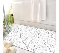 HKPOEQ Tappeto Bagno 50 x 80 cm,Tappetino in Microfibra, Tappeti Assorbente Antiscivolo,Inverno, albero invernale senza foglie tema rami delicati motivo stile giapponese, bi,Soffice Tappetini Doccia