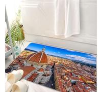 HKPOEQ Tappeto Bagno 50 x 80 cm,Tappetino in Microfibra, Tappeti Assorbente Antiscivolo,La Cattedrale di Santa Maria del Fior a Firenze, Italia.,Soffice Tappetini Doccia
