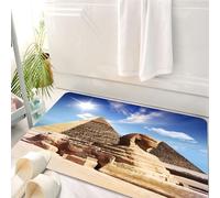 HKPOEQ Tappeto Bagno 50 x 80 cm,Tappetino in Microfibra, Tappeti Assorbente Antiscivolo,La Grande Sfinge tra le Piramidi di Chefren e Micerino di Giza, Cairo, Egitto,Soffice Tappetini Doccia