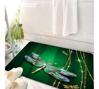 HKPOEQ Tappeto Bagno 50 x 80 cm,Tappetino in Microfibra, Tappeti Assorbente Antiscivolo,La libellula, vivide figure di eleganza nel diamante di pietra preziosa descrive gli,Soffice Tappetini Doccia