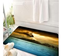 HKPOEQ Tappeto Bagno 50 x 80 cm,Tappetino in Microfibra, Tappeti Assorbente Antiscivolo,La scena drammatica dell'eruzione vulcanica al tramonto, si trova su un magnifico cie,Soffice Tappetini Doccia