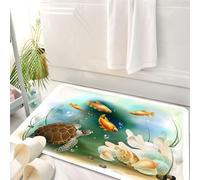 HKPOEQ Tappeto Bagno 50 x 80 cm,Tappetino in Microfibra, Tappeti Assorbente Antiscivolo,L'affascinante mondo sottomarino, la sinfonia oceanica del compagno d'acqua, la tarta,Soffice Tappetini Doccia