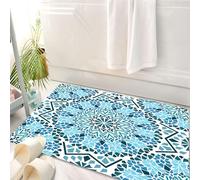 HKPOEQ Tappeto Bagno 50 x 80 cm,Tappetino in Microfibra, Tappeti Assorbente Antiscivolo,L'architettura marocchina e marocchina è sta da mosaici con motivi geometrici e ste,Soffice Tappetini Doccia