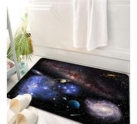 HKPOEQ Tappeto Bagno 50 x 80 cm,Tappetino in Microfibra, Tappeti Assorbente Antiscivolo,L'universo delle galassie, dei pianeti e delle nebulose, il magnifico scenario dei va,Soffice Tappetini Doccia