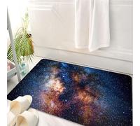 HKPOEQ Tappeto Bagno 50 x 80 cm,Tappetino in Microfibra, Tappeti Assorbente Antiscivolo,L'universo, l'immenso cielo stellato e la nebulosa, promozioni di astronomia e scienz,Soffice Tappetini Doccia