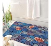 HKPOEQ Tappeto Bagno 50 x 80 cm,Tappetino in Microfibra, Tappeti Assorbente Antiscivolo,Modello senza soluzione di continuità con metà frutto e frutto intero.,Soffice Tappetini Doccia