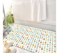 HKPOEQ Tappeto Bagno 50 x 80 cm,Tappetino in Microfibra, Tappeti Assorbente Antiscivolo,Motivo a pois, una serie di punti colorati di varie dimensioni, che formano un disegn,Soffice Tappetini Doccia