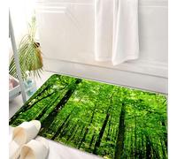 HKPOEQ Tappeto Bagno 50 x 80 cm,Tappetino in Microfibra, Tappeti Assorbente Antiscivolo,Natura, foresta, albero, foresta, giungla, giorno soleggiato, madre terra,Soffice Tappetini Doccia