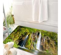 HKPOEQ Tappeto Bagno 50 x 80 cm,Tappetino in Microfibra, Tappeti Assorbente Antiscivolo,Natura, maestosa cascata che scorre verso il fiume nel parco nazionale Fresh,Soffice Tappetini Doccia