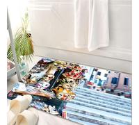 HKPOEQ Tappeto Bagno 50 x 80 cm,Tappetino in Microfibra, Tappeti Assorbente Antiscivolo,Negozio di maschere di carnevale di strada a Venezia, Italia,Soffice Tappetini Doccia