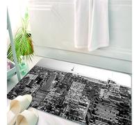 HKPOEQ Tappeto Bagno 50 x 80 cm,Tappetino in Microfibra, Tappeti Assorbente Antiscivolo,New York, Manhattan Panorama Alti edifici cittadini famosi monumenti degli Stati Unit,Soffice Tappetini Doccia