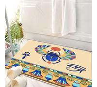 HKPOEQ Tappeto Bagno 50 x 80 cm,Tappetino in Microfibra, Tappeti Assorbente Antiscivolo,Occhio di scarabeo nell'antico Egitto, antica icona della cultura storica,Soffice Tappetini Doccia