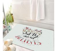 HKPOEQ Tappeto Bagno 50 x 80 cm,Tappetino in Microfibra, Tappeti Assorbente Antiscivolo,P a colori con immagine raster per la motivazione al fitness: il corpo realizza ciò c,Soffice Tappetini Doccia
