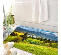 HKPOEQ Tappeto Bagno 50 x 80 cm,Tappetino in Microfibra, Tappeti Assorbente Antiscivolo,Paesaggio, mattinata estiva sul lago di Bohinj a Nati,Soffice Tappetini Doccia