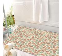HKPOEQ Tappeto Bagno 50 x 80 cm,Tappetino in Microfibra, Tappeti Assorbente Antiscivolo,Paisley, elementi persiani vintage, forme a goccia orientali colorate, ispirazioni da,Soffice Tappetini Doccia