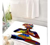 HKPOEQ Tappeto Bagno 50 x 80 cm,Tappetino in Microfibra, Tappeti Assorbente Antiscivolo,persone che pregano i loro dei secondo lo stile etnico,Soffice Tappetini Doccia
