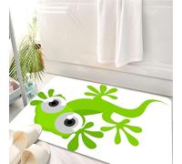 HKPOEQ Tappeto Bagno 50 x 80 cm,Tappetino in Microfibra, Tappeti Assorbente Antiscivolo,Rettile, lucertola carina che ci guarda, creatura animale primitiva, natura, animazio,Soffice Tappetini Doccia