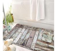 HKPOEQ Tappeto Bagno 50 x 80 cm,Tappetino in Microfibra, Tappeti Assorbente Antiscivolo,Rustico, Vecchio fienile rustico con porta, Cottage Country Cabin tema rurale mistico,Soffice Tappetini Doccia