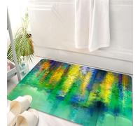HKPOEQ Tappeto Bagno 50 x 80 cm,Tappetino in Microfibra, Tappeti Assorbente Antiscivolo,Set di fiori ad acquerello, stile astratto, primaverile, floreale, acquarello,Soffice Tappetini Doccia