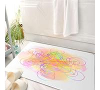 HKPOEQ Tappeto Bagno 50 x 80 cm,Tappetino in Microfibra, Tappeti Assorbente Antiscivolo,Sfondo astratto con geometria sacra. Alchimia, religione, filosofia, spiritualità, si,Soffice Tappetini Doccia