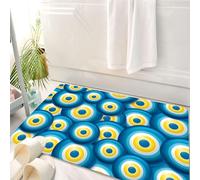 HKPOEQ Tappeto Bagno 50 x 80 cm,Tappetino in Microfibra, Tappeti Assorbente Antiscivolo,Sfondo vettoriale del malocchio - amuleto turco (nazar boncuu),Soffice Tappetini Doccia