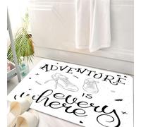 HKPOEQ Tappeto Bagno 50 x 80 cm,Tappetino in Microfibra, Tappeti Assorbente Antiscivolo,Sneakers e spirito d'avventura: sono ovunque tu vada,Soffice Tappetini Doccia
