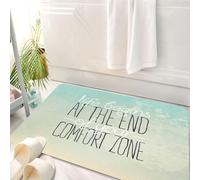 HKPOEQ Tappeto Bagno 50 x 80 cm,Tappetino in Microfibra, Tappeti Assorbente Antiscivolo,Stile di vita, la vita motivazionale inizia alla fine della tua citazione sulla zona,Soffice Tappetini Doccia